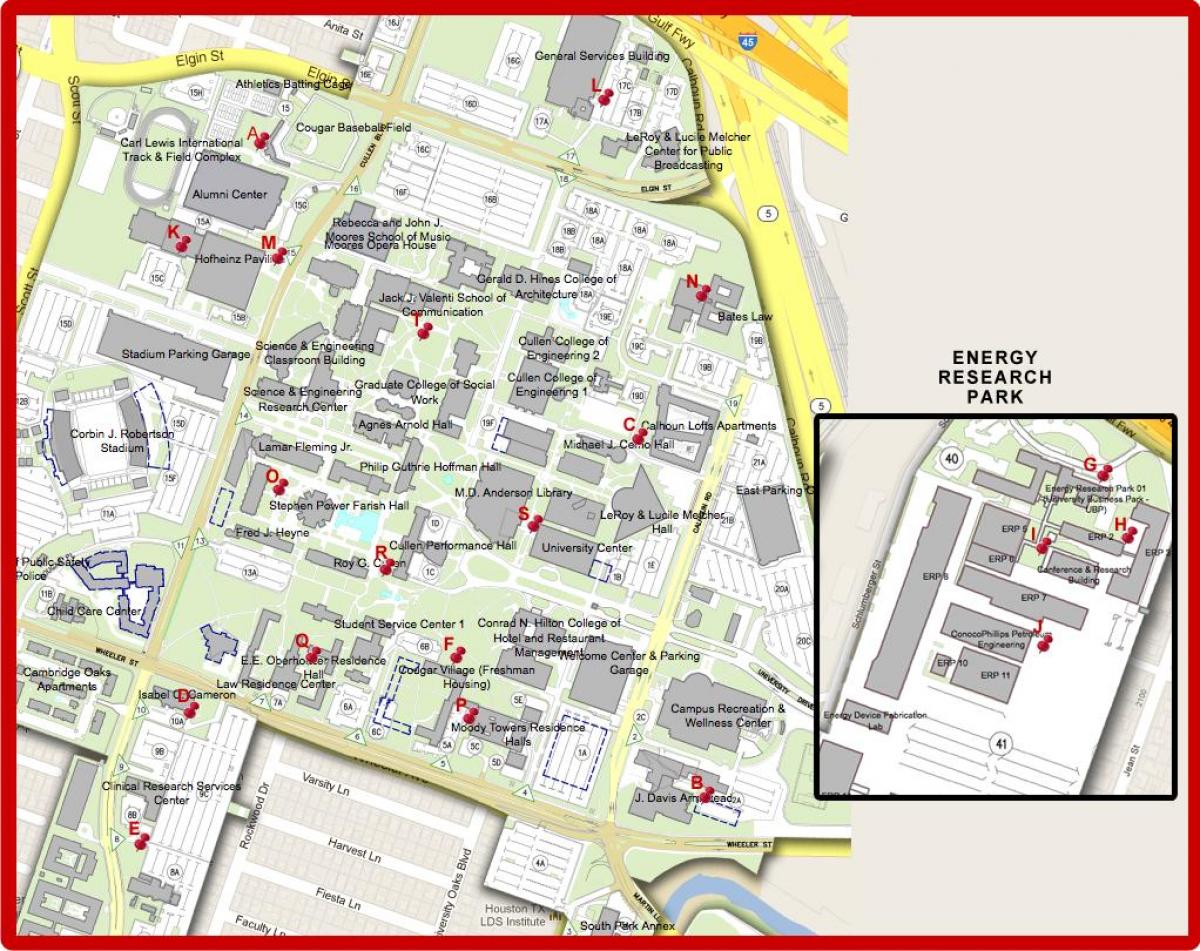 peta dari university of Houston