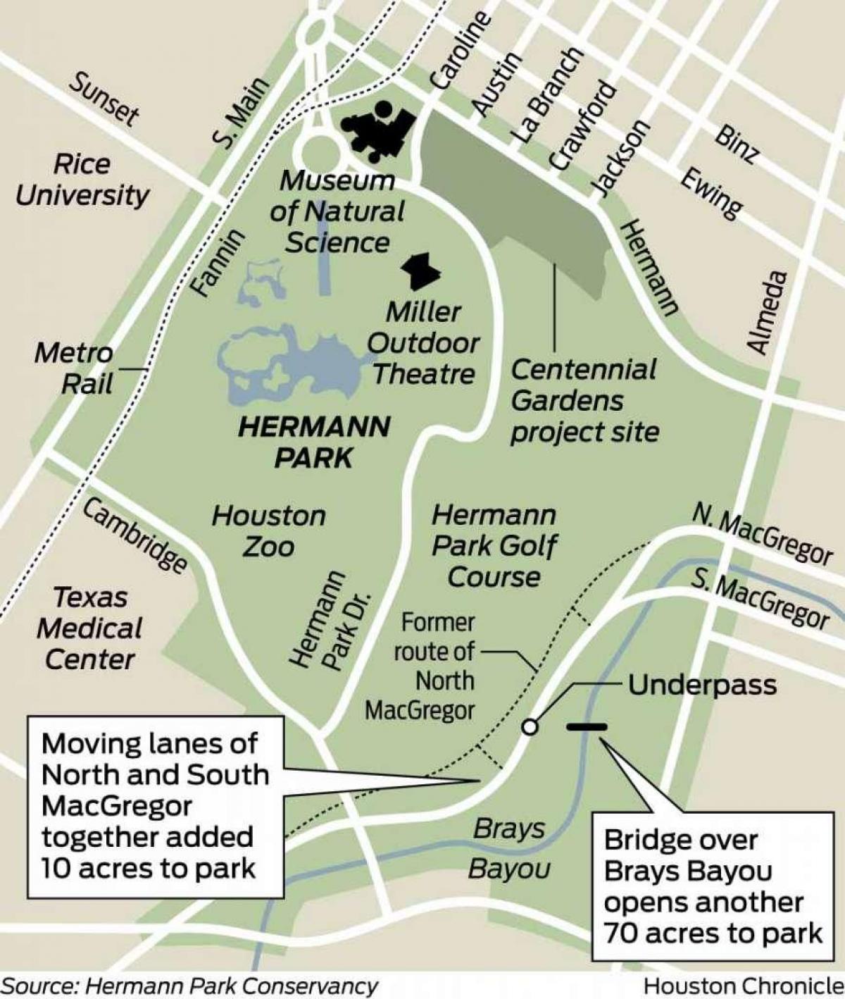 peta dari Hermann park