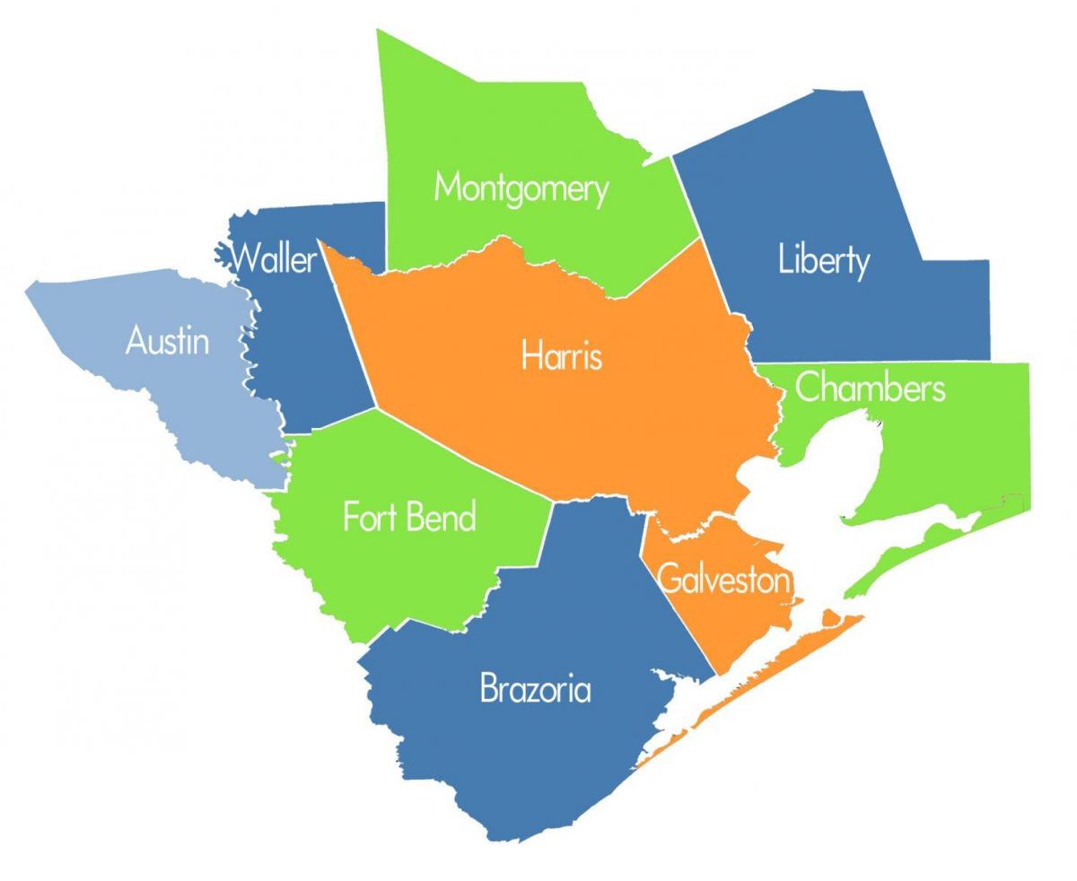 peta kabupaten Houston