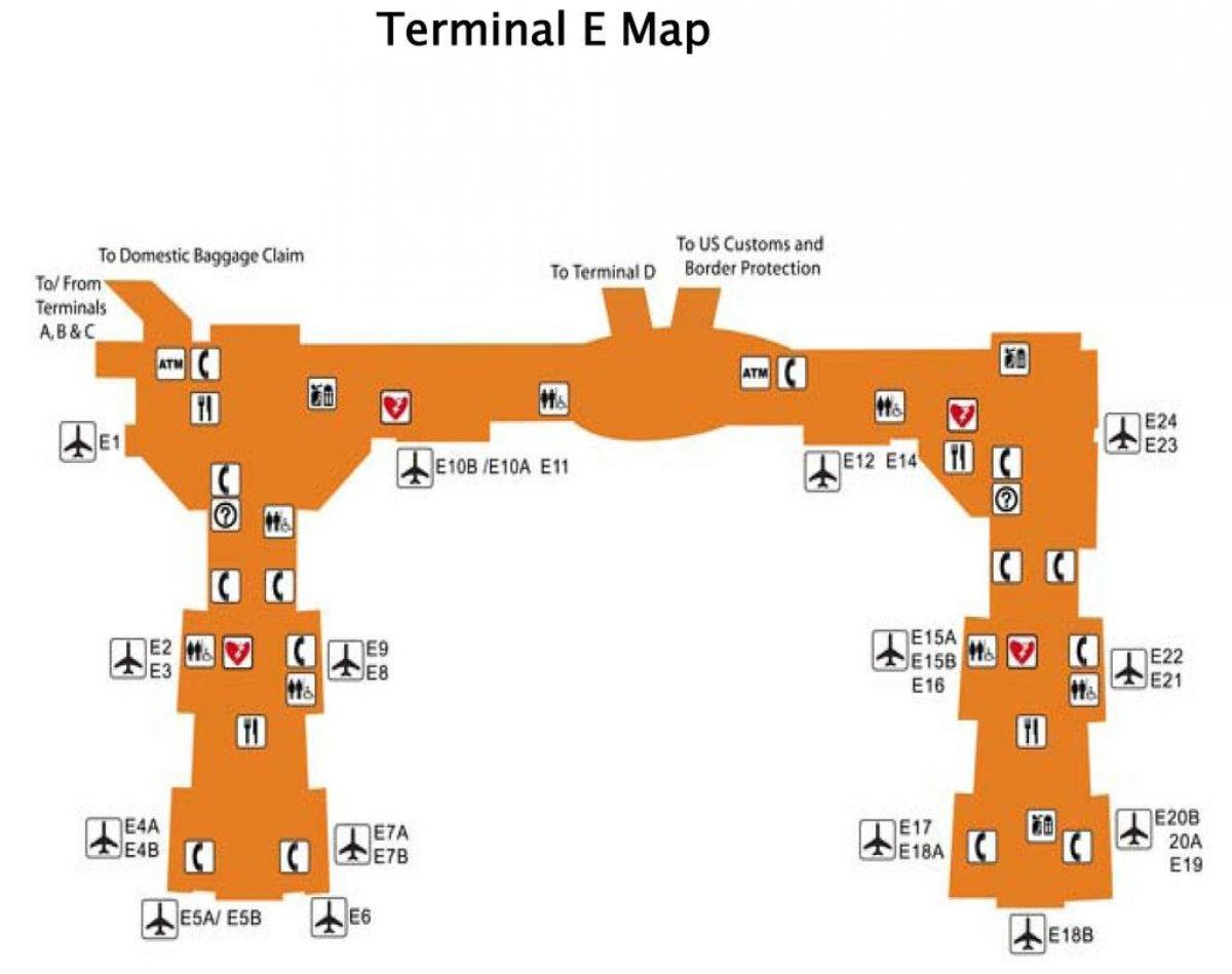 Houston airport terminal e peta
