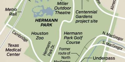 Peta dari Hermann park