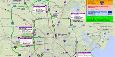 Peta dari Houston jalan tol