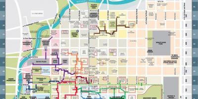 Downtown Houston terowongan peta